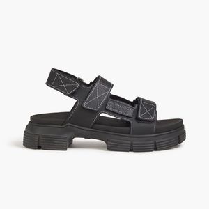 Ganni rubber flat sandals - like new